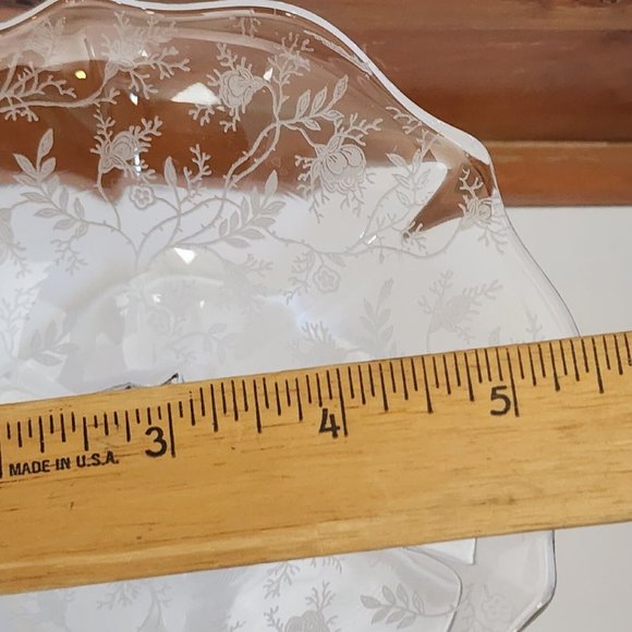 Fostoria Baroque Shirley Compote Pedestal Cheese Plate Stand Depression Glass - Picture 13 of 13